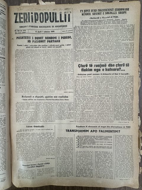 Zëri i Popullit 1991-09-01