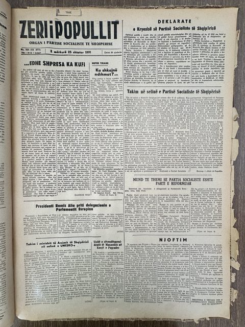 Zëri i Popullit 1991-09-25