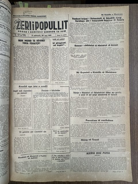 Zëri i Popullit 1991-05-29