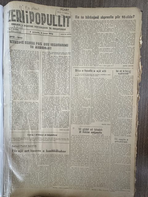 Zëri i Popullit 1992-01-03