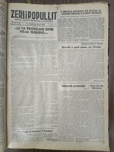 Zëri i Popullit 1992-02-29
