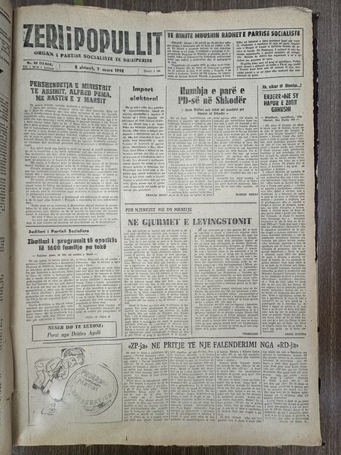 Zëri i Popullit 1992-03-07