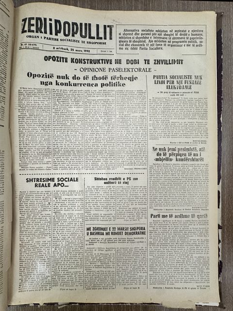 Zëri i Popullit 1992-03-25