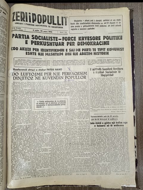 Zëri i Popullit 1992-03-26