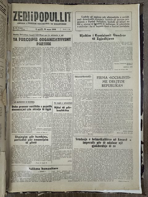 Zëri i Popullit 1992-03-31