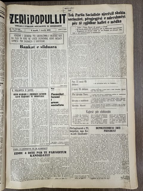 Zëri i Popullit 1992-07-07