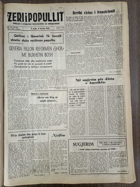 Zëri i Popullit 1992-07-09