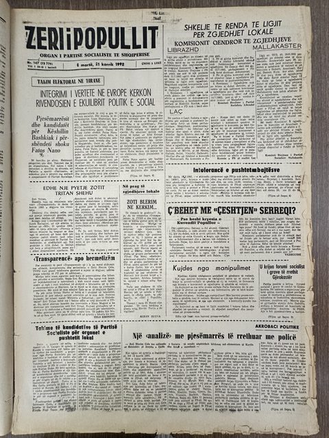 Zëri i Popullit 1992-07-21