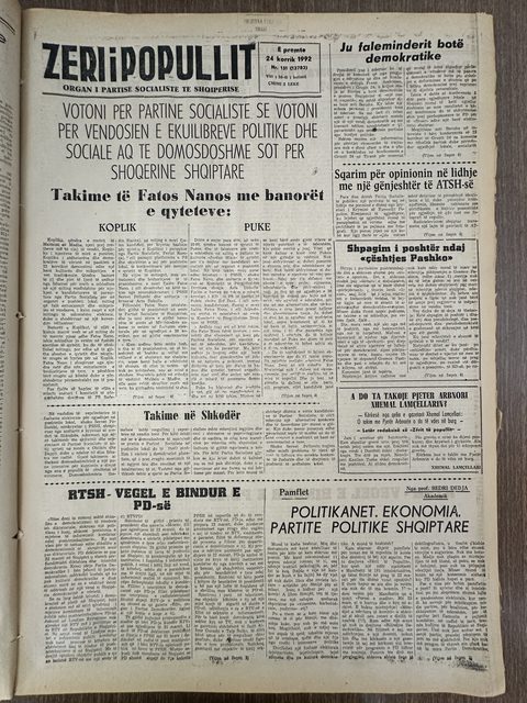 Zëri i Popullit 1992-07-24