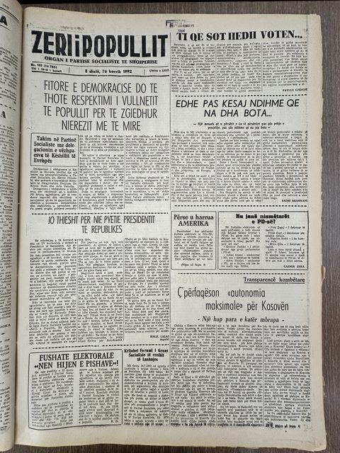 Zëri i Popullit 1992-07-26