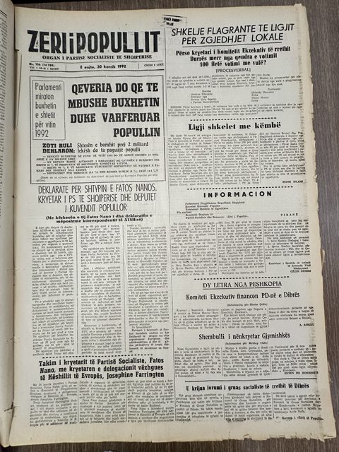 Zëri i Popullit 1992-07-30