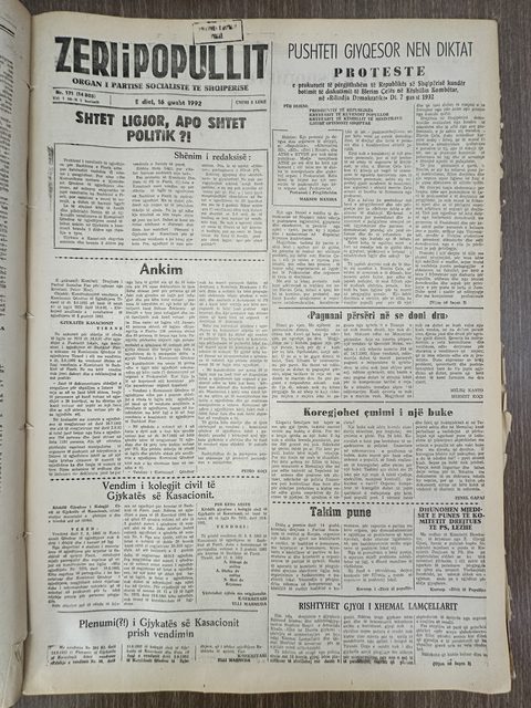 Zëri i Popullit 1992-08-16