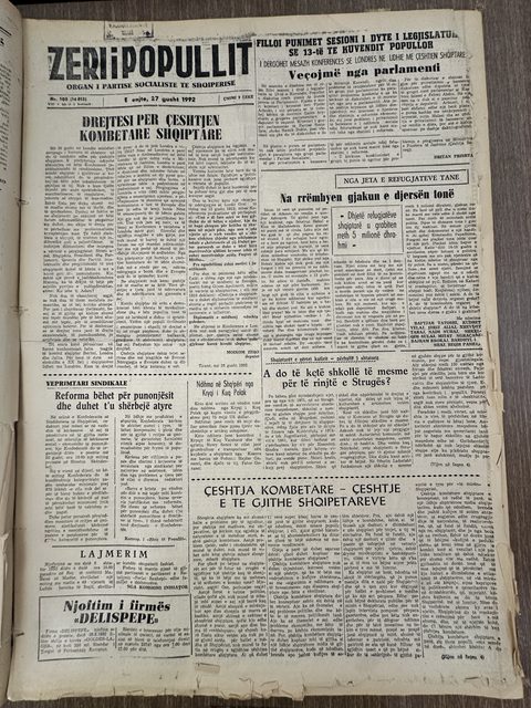 Zëri i Popullit 1992-08-27
