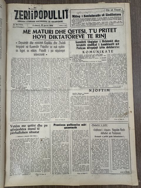 Zëri i Popullit 1992-08-29
