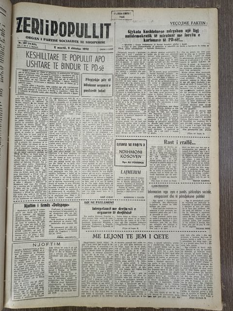 Zëri i Popullit 1992-09-08
