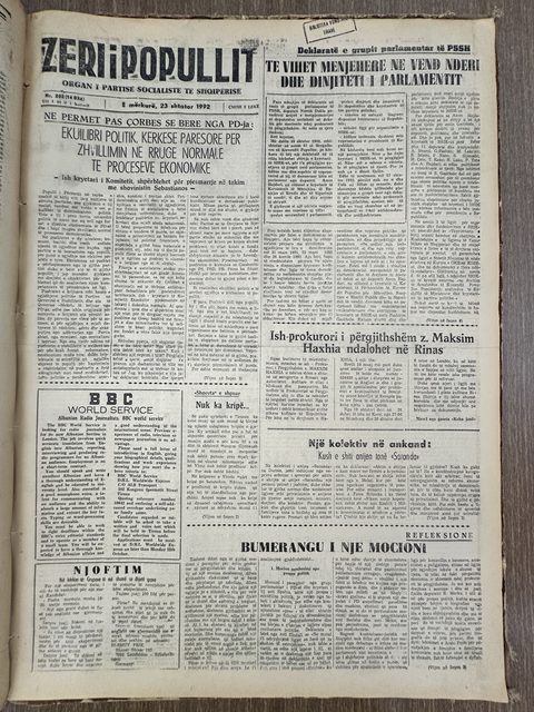 Zëri i Popullit 1992-09-23