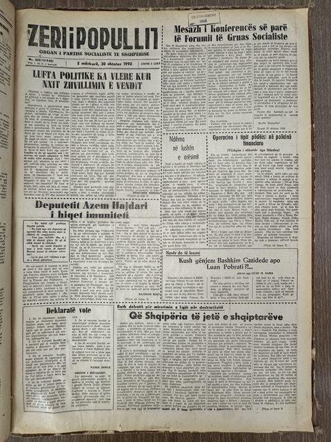 Zëri i Popullit 1992-09-30