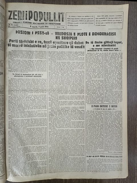 Zëri i Popullit 1992-04-07