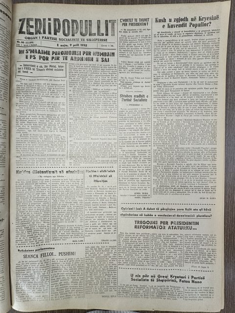 Zëri i Popullit 1992-04-09