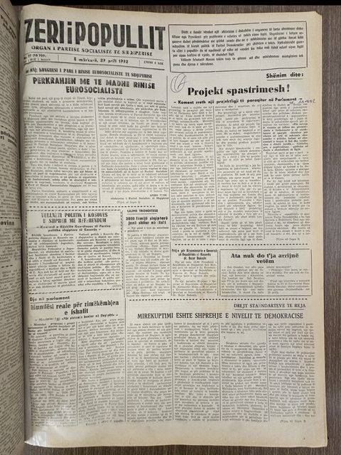 Zëri i Popullit 1992-04-29