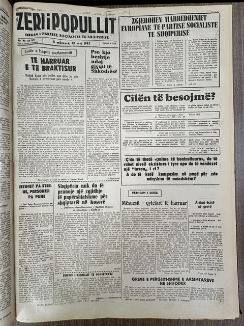 Zëri i Popullit 1992-05-20