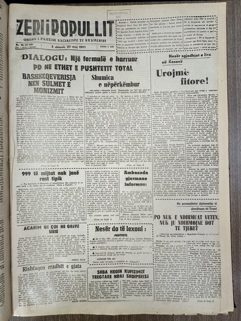 Zëri i Popullit 1992-05-23