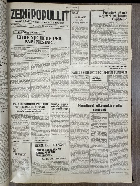 Zëri i Popullit 1992-05-30