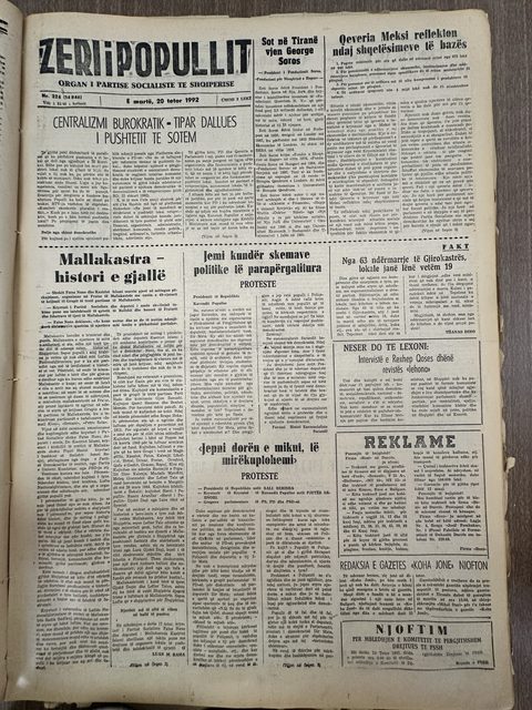 Zëri i Popullit 1992-10-20