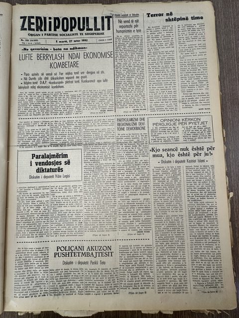 Zëri i Popullit 1992-10-27