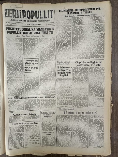 Zëri i Popullit 1992-11-01