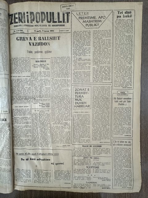 Zëri i Popullit 1993-01-07