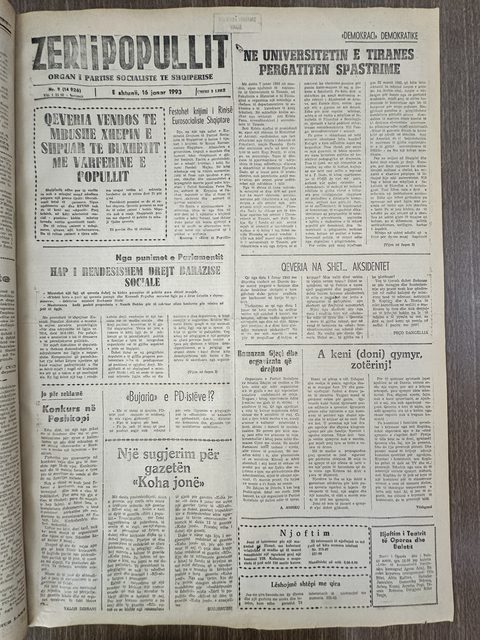 Zëri i Popullit 1993-01-16