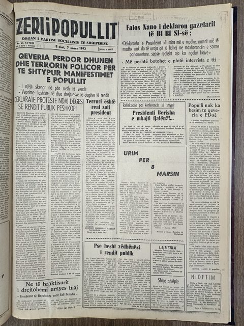 Zëri i Popullit 1993-03-07