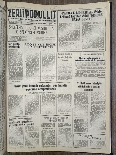 Zëri i Popullit 1993-03-17