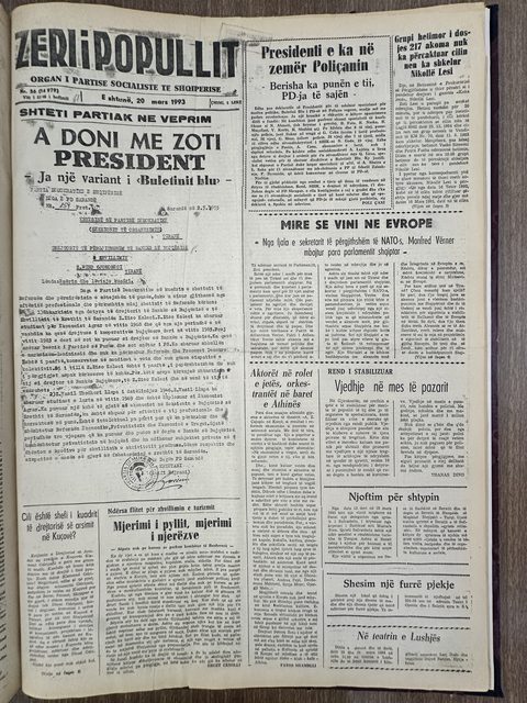 Zëri i Popullit 1993-03-20