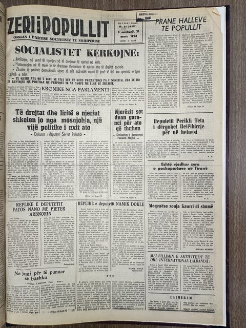 Zëri i Popullit 1993-03-31