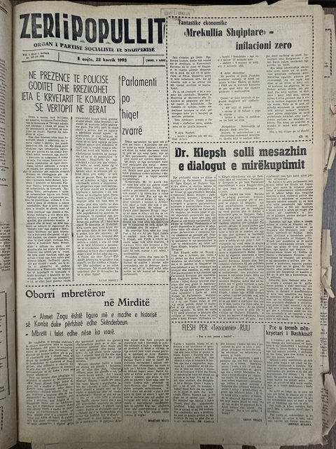 Zëri i Popullit 1993-07-22