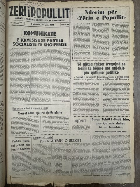 Zëri i Popullit 1993-08-25