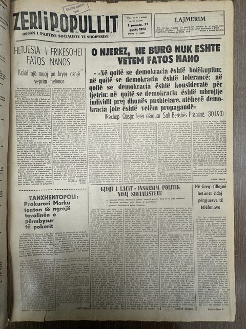 Zëri i Popullit 1993-08-27