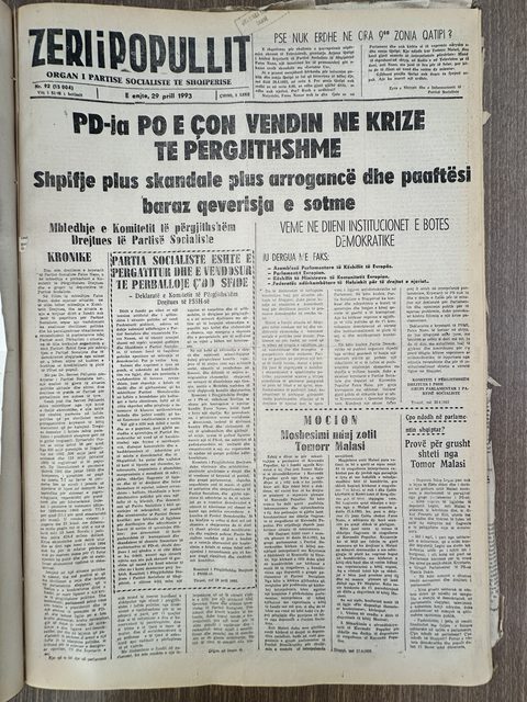 Zëri i Popullit 1993-04-29