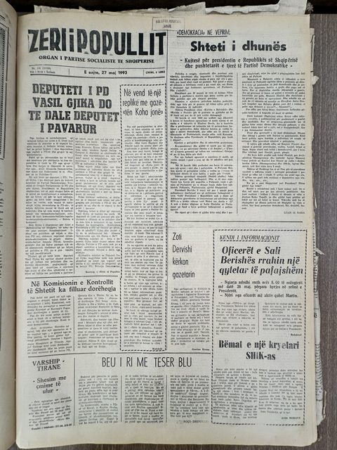 Zëri i Popullit 1993-05-27