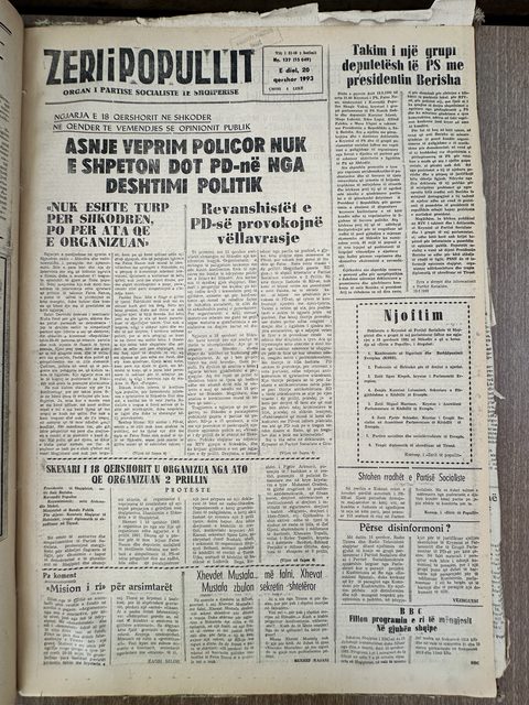 Zëri i Popullit 1993-06-20