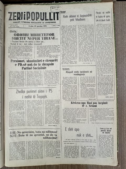 Zëri i Popullit 1993-06-27