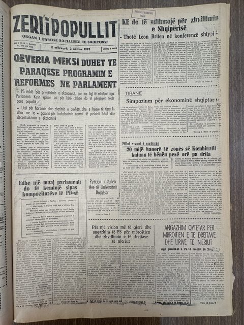 Zëri i Popullit 1993-11-03