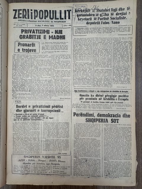 Zëri i Popullit 1993-11-07