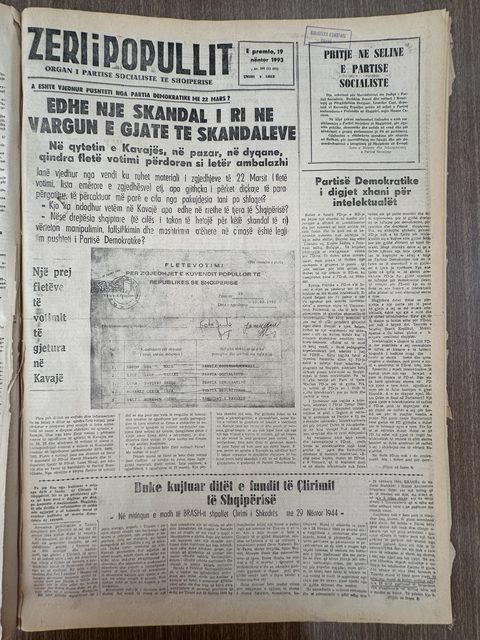 Zëri i Popullit 1993-11-19
