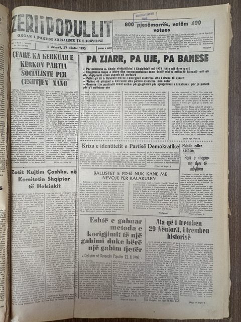 Zëri i Popullit 1993-03-27