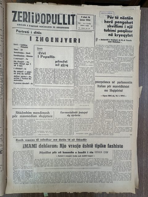 Zëri i Popullit 1994-01-16
