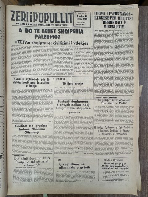 Zëri i Popullit 1994-01-20