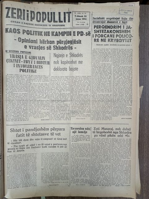 Zëri i Popullit 1994-01-22